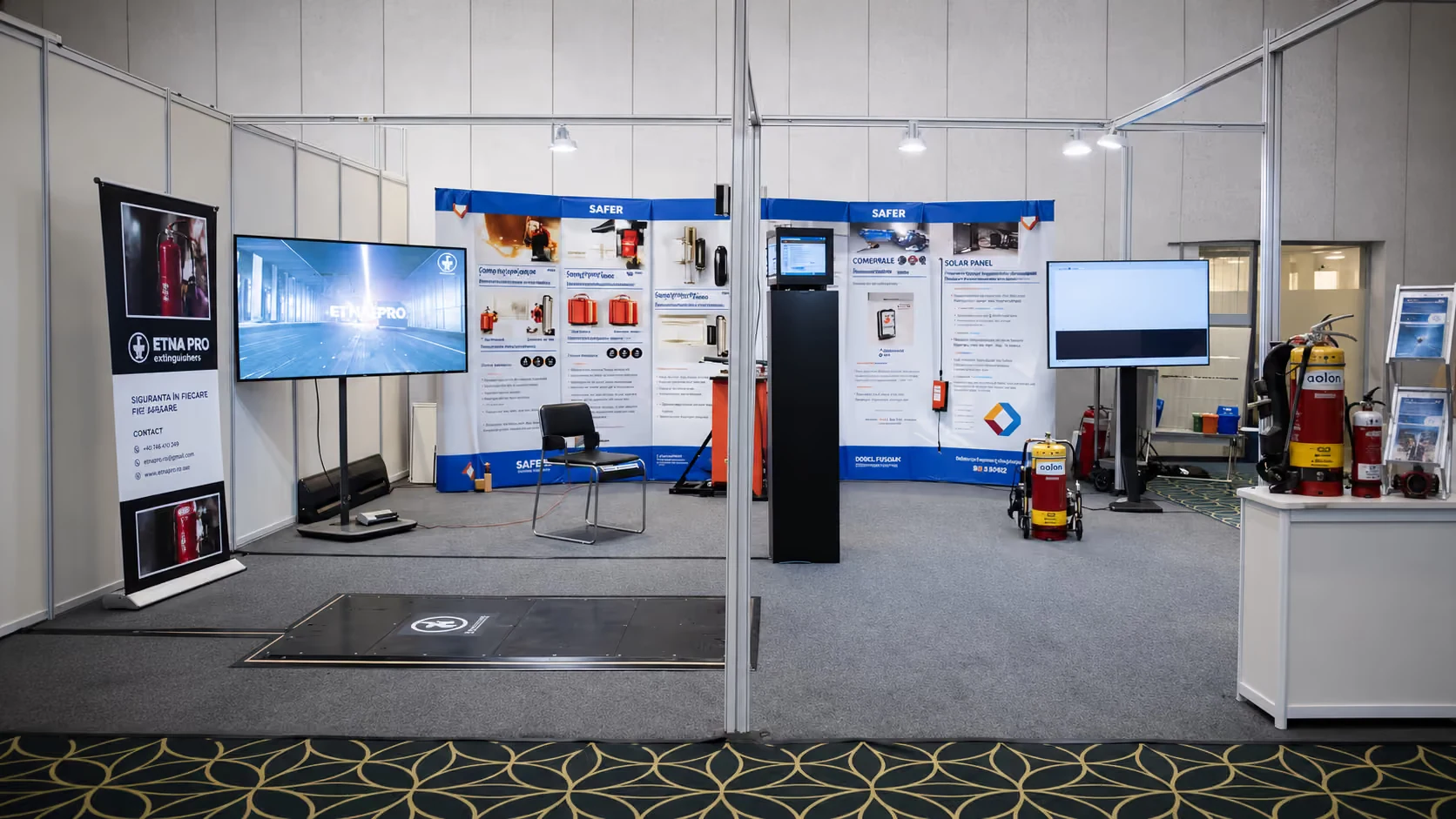 Gamified IoT fire safety simulation with real extinguishers at ASKA booth