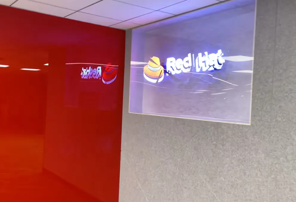 Interactive touchscreen display for holographic content management