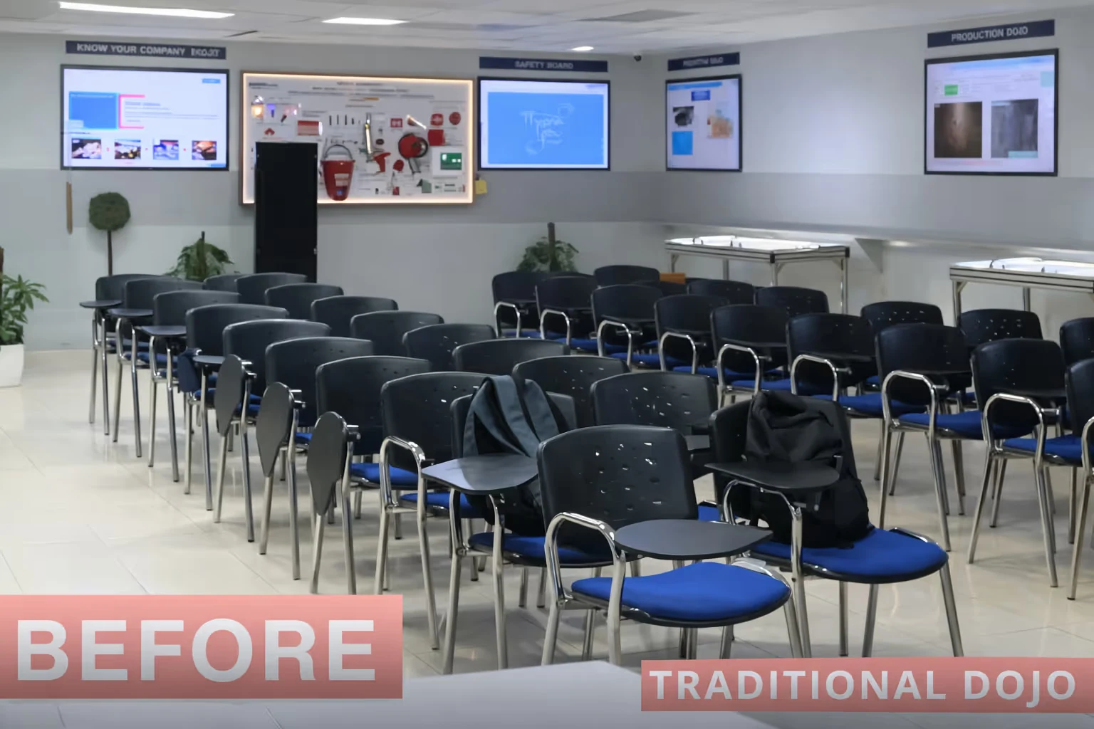 Traditional training before Smart Dojo transformation