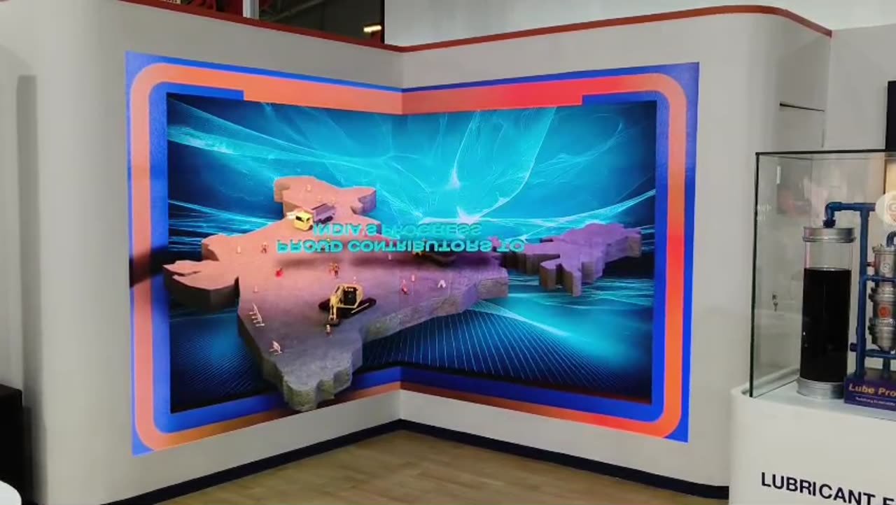 Gulf Oil: Inward L-shape anamorphic product wall